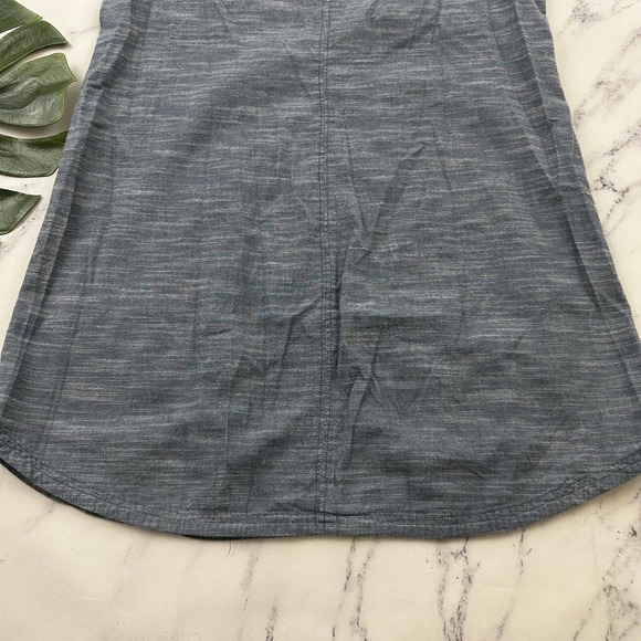 Pact Womens Shift Dress Size M Chambray Blue Short Sleeve Pocket Organic Cotton - Picture 10 of 10